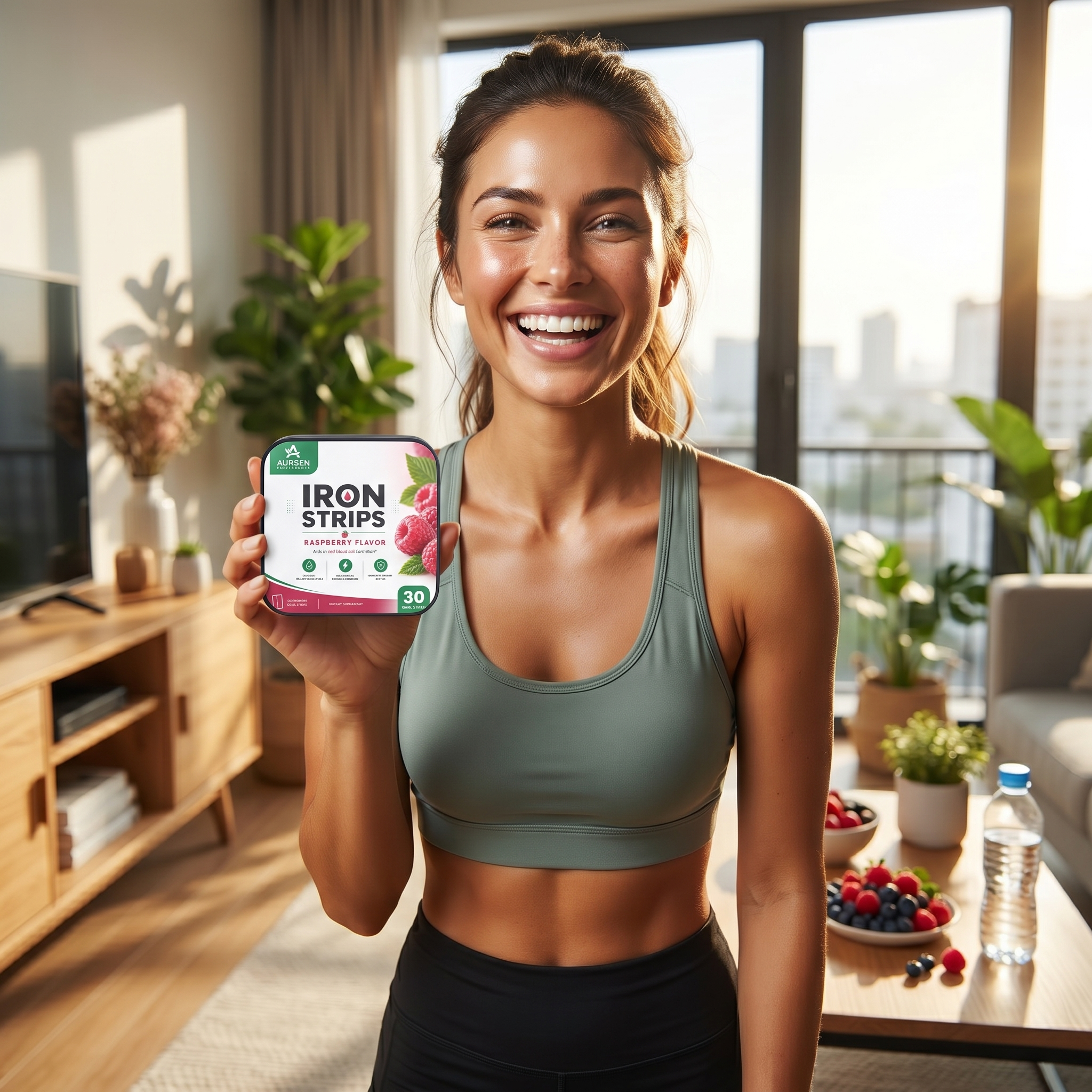 Iron Strips – Gentle Daily Iron Supplement Oral Strips for Energy & Red Blood Cell Support